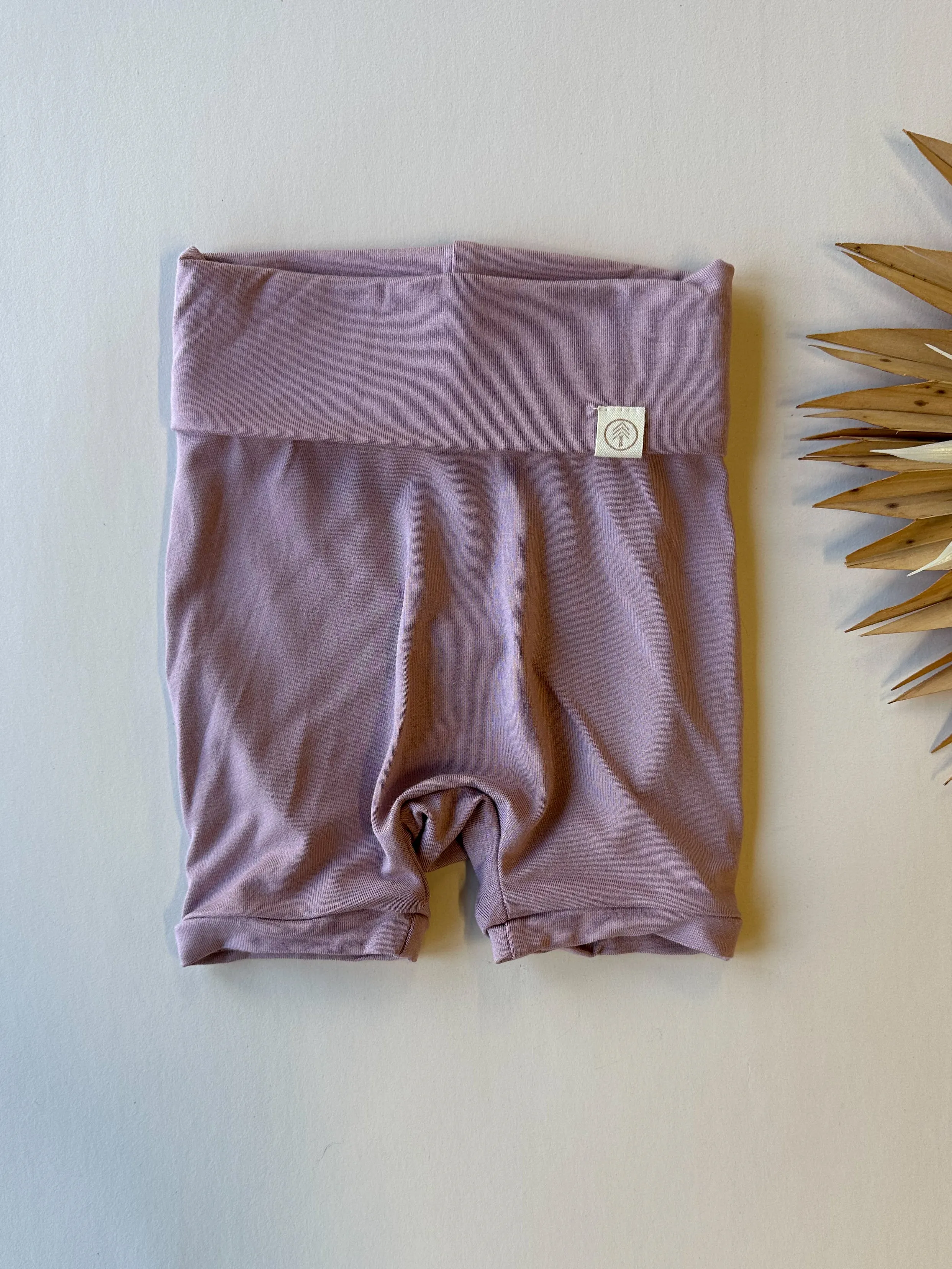 0/3m, 3/6m | Fold Over Shorties | Periwinkle | Luxury Bamboo