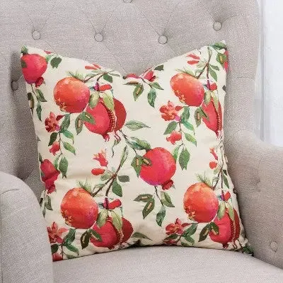 20"x20" Oversize Botanical Pomegranate Square Throw Pillow Cover - Rizzy Home