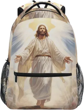 Backpack Man Walking Hill Daypack Shoulder Bag Book Bag Lightweight Back Pack 11.4 16 In