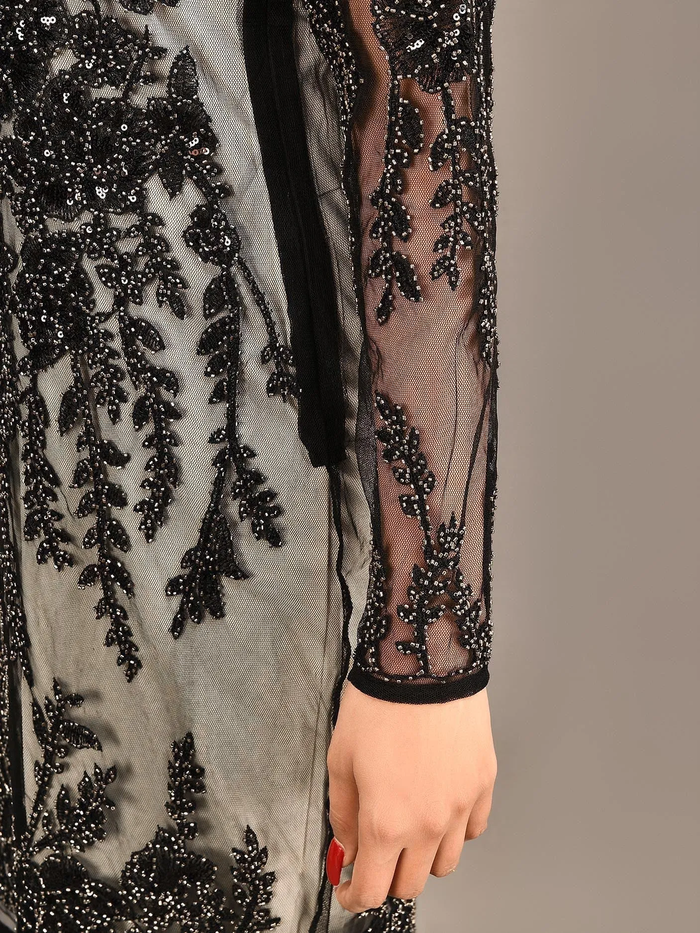 Beaded Net Dress
