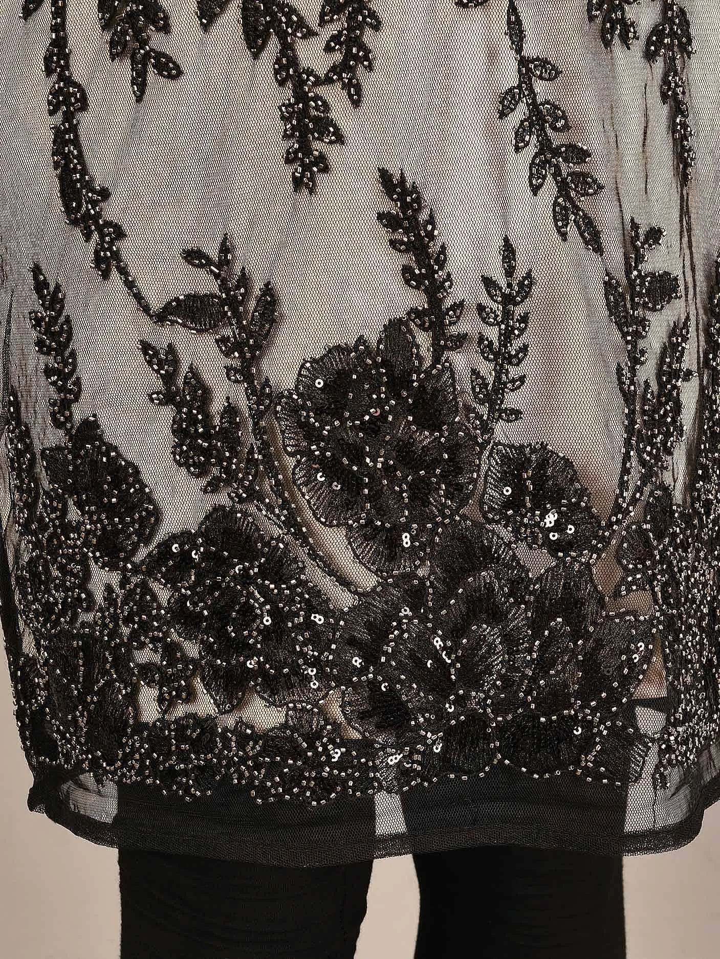Beaded Net Dress