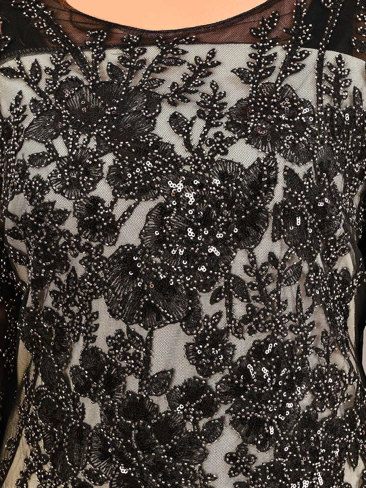 Beaded Net Dress