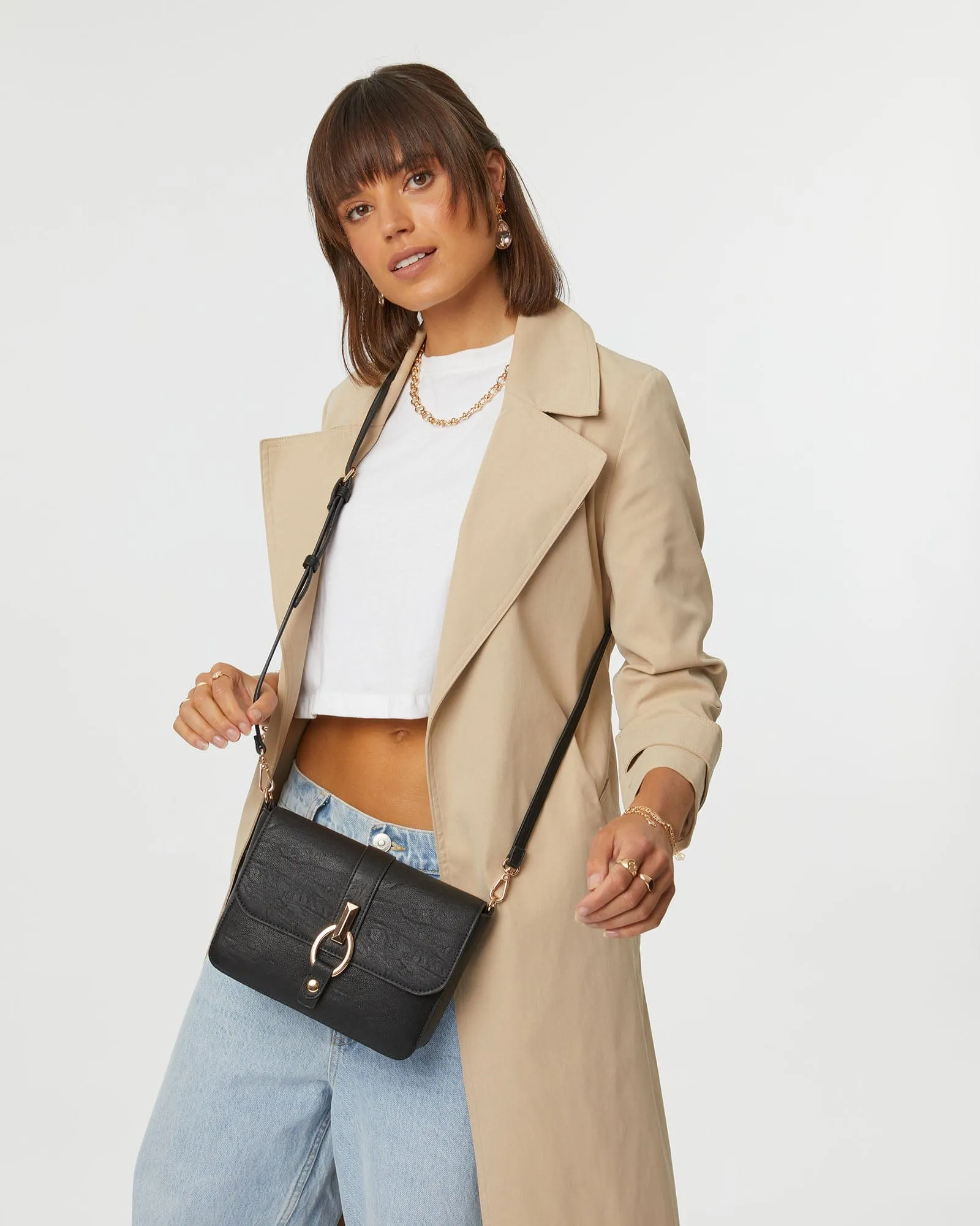 Black Elissa Crossbody Bag