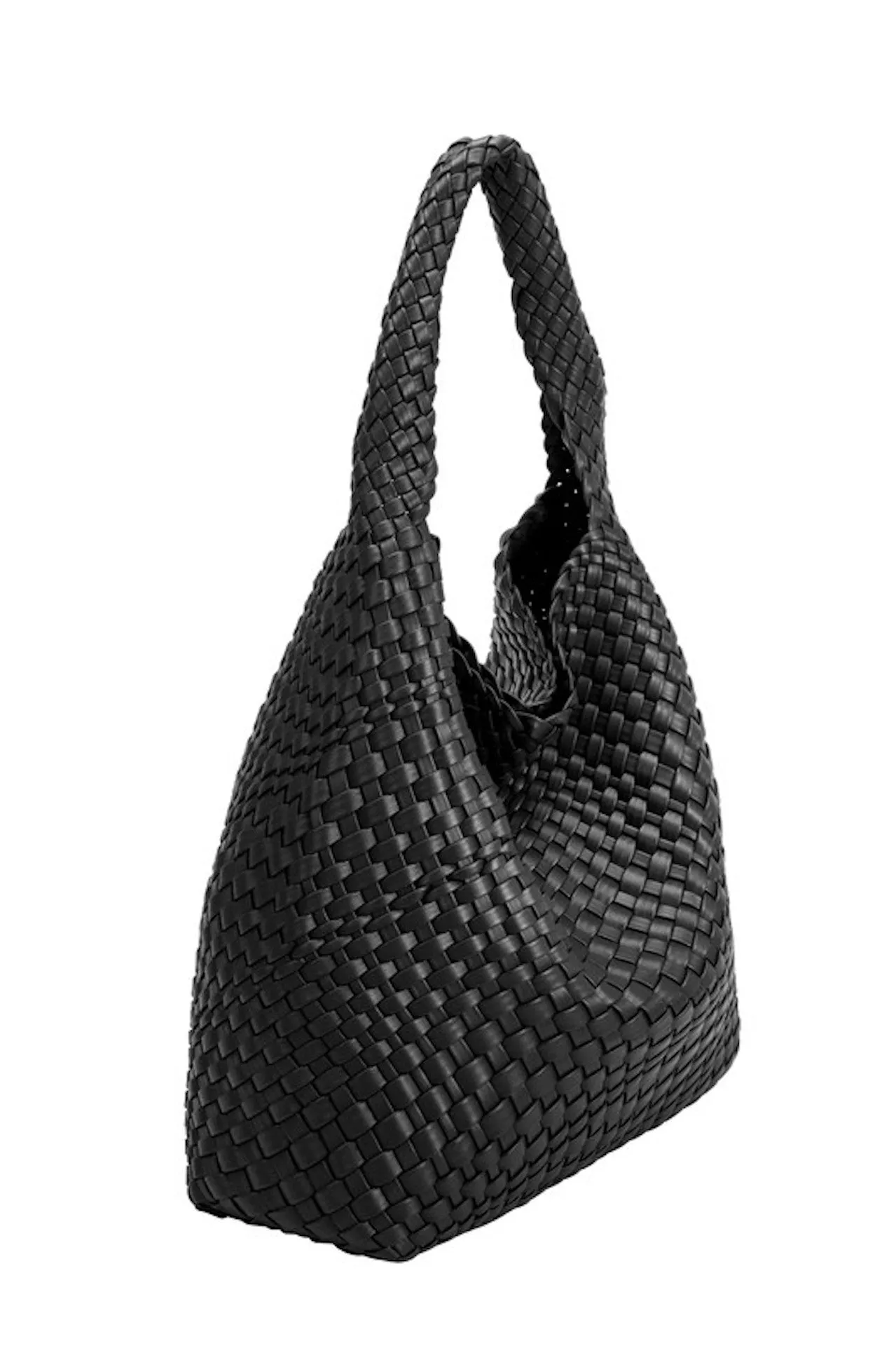 Black Woven Shoulder Bag