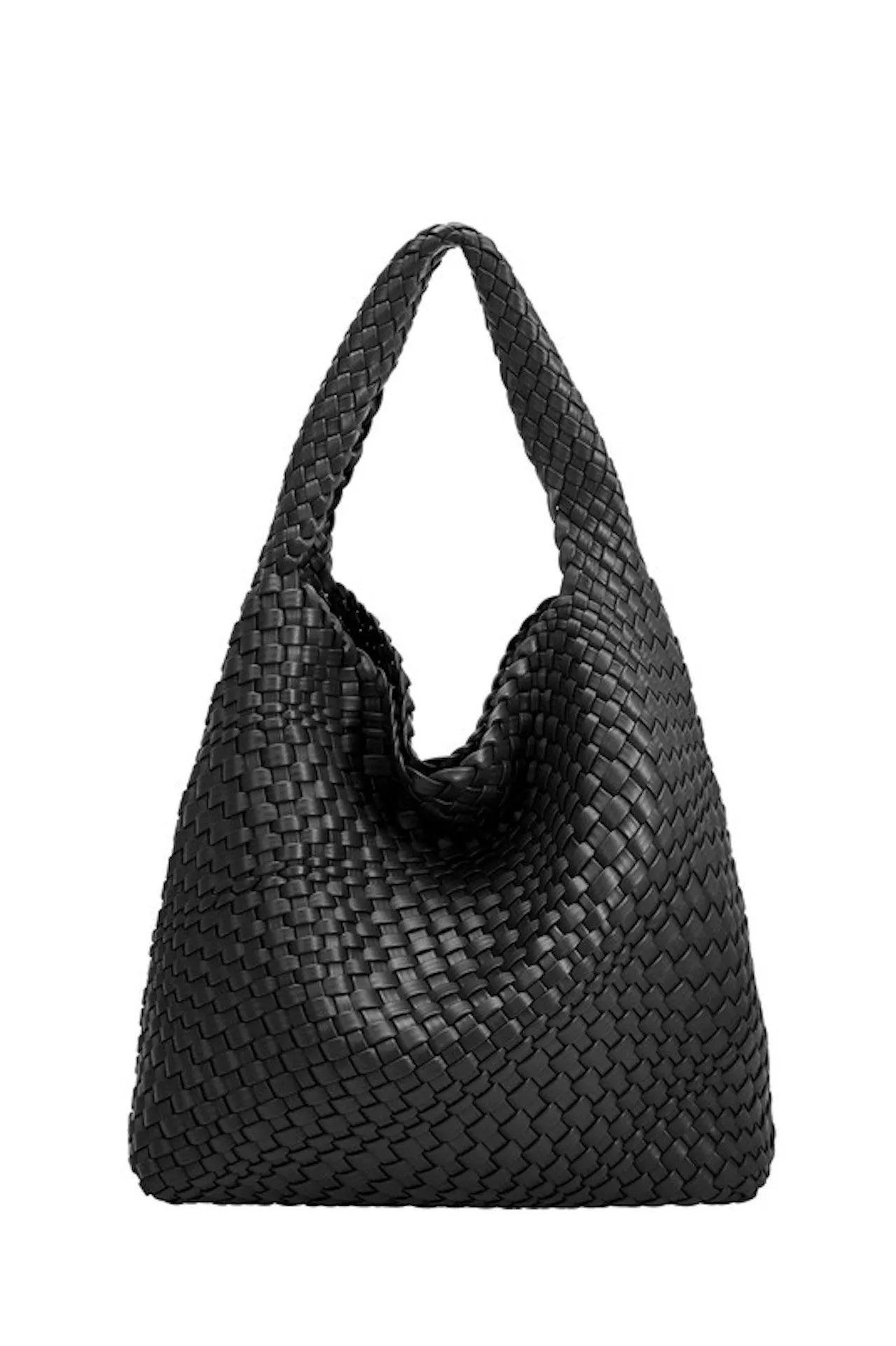 Black Woven Shoulder Bag