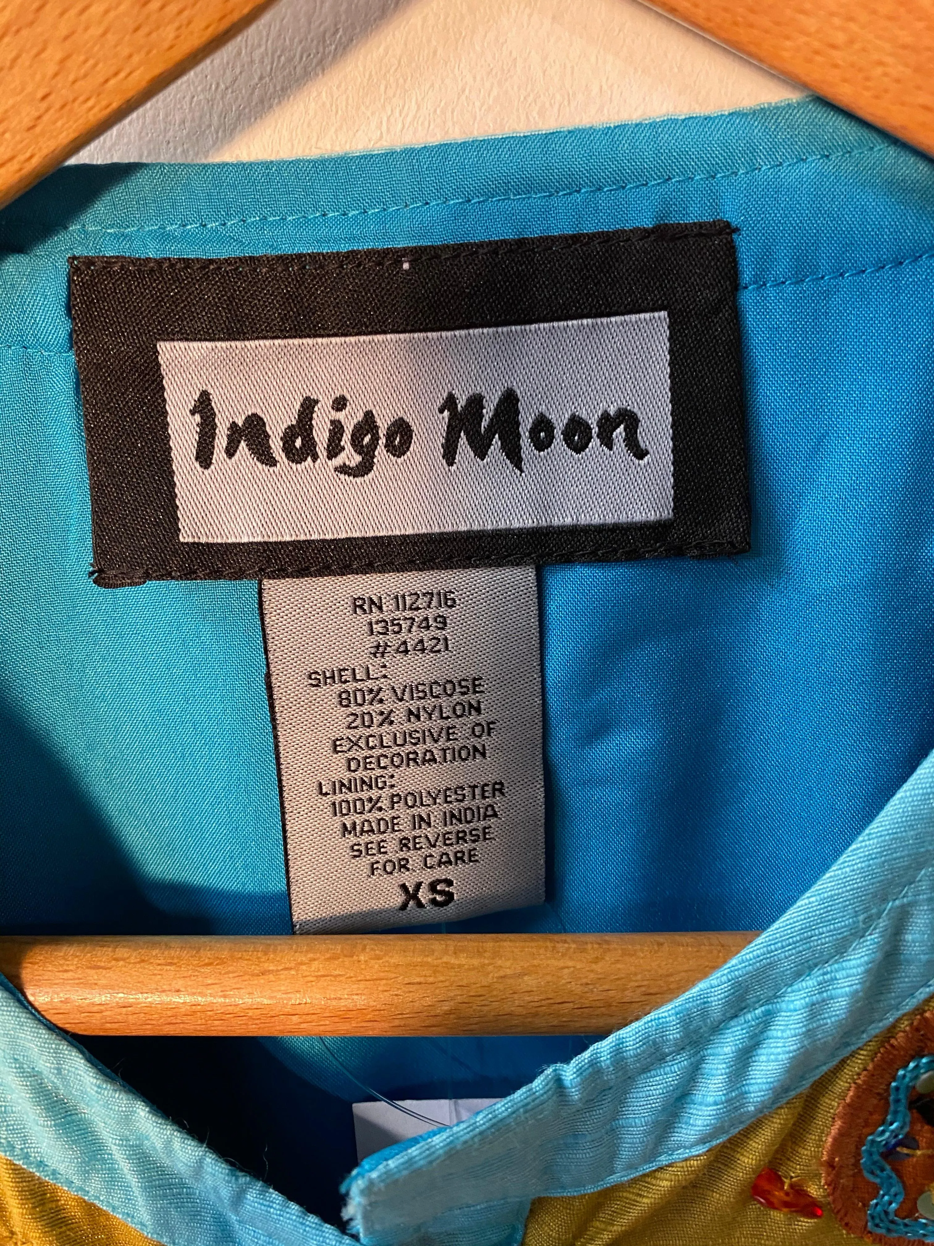 BNWT Indigo Moon Jacket Multicoloured Embroidered Sequinned Size XS UK10