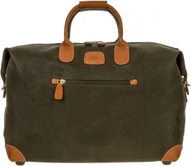 Bric's LIFE 18-Inch Cargo Duffle Bag - Luxury Duffle Bag for Travel - Weekender Bags for Women and Men - Faux Suede - Olive