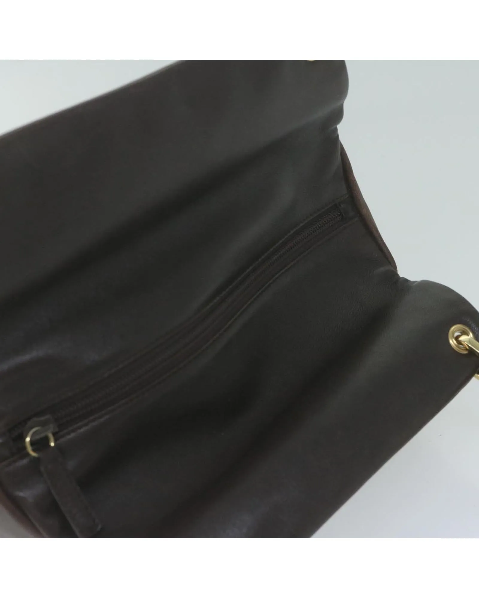 Brown Leather Bamboo Style Handbag