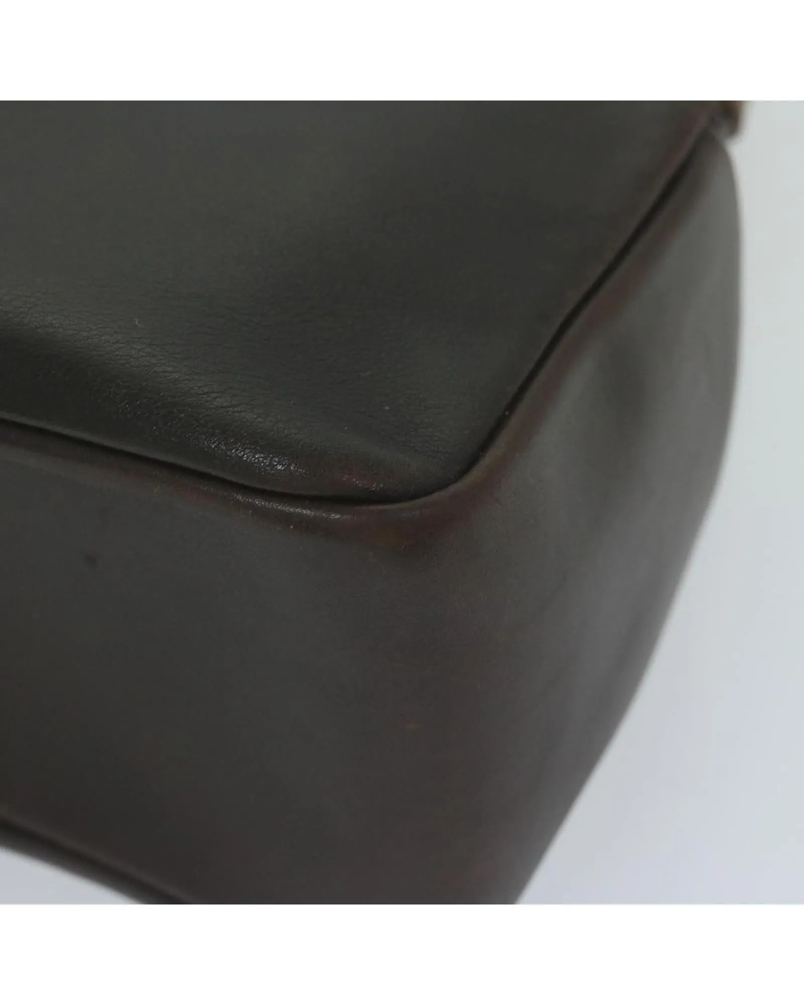 Brown Leather Bamboo Style Handbag