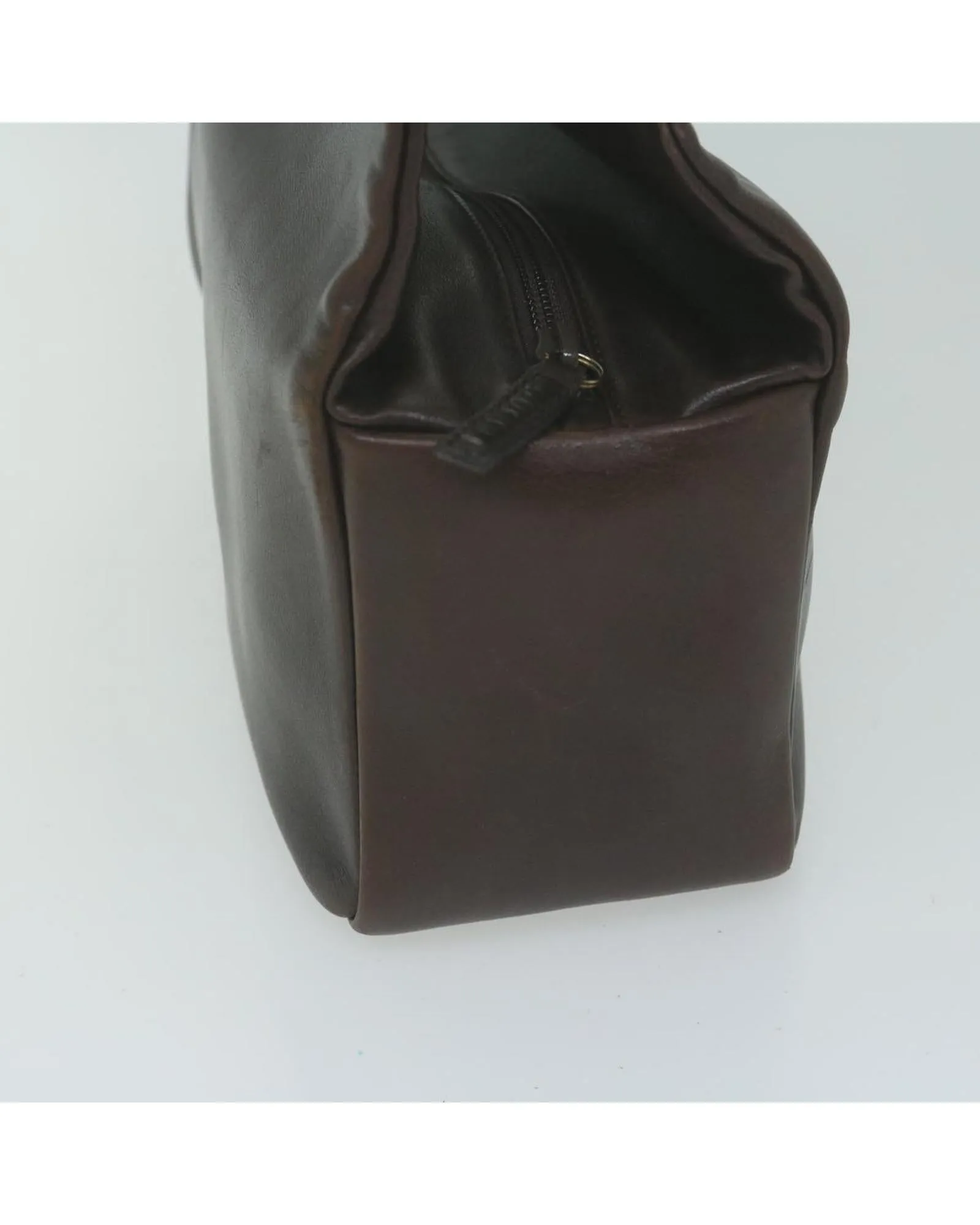 Brown Leather Bamboo Style Handbag