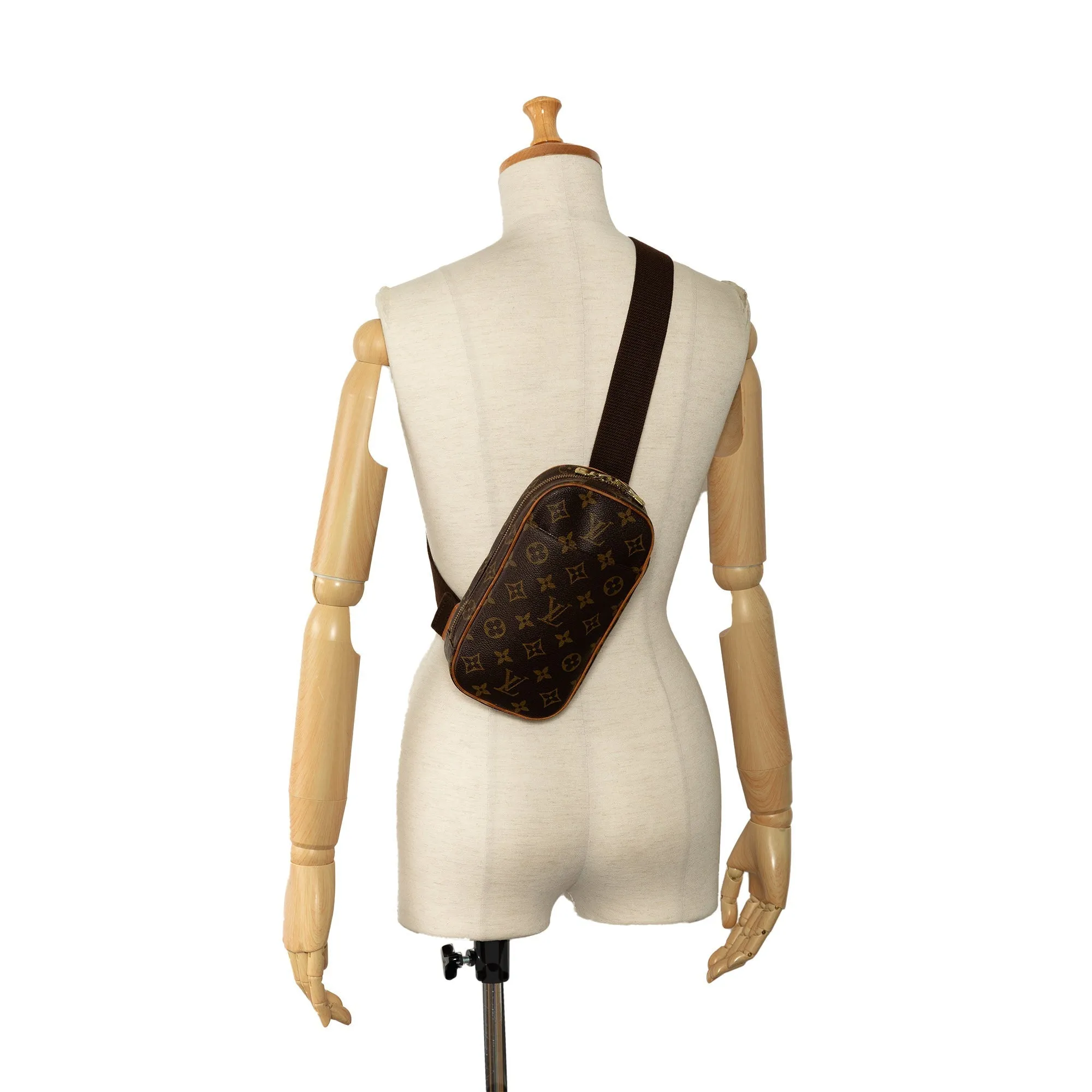Brown Louis Vuitton Monogram Pochette Gange Crossbody Bag