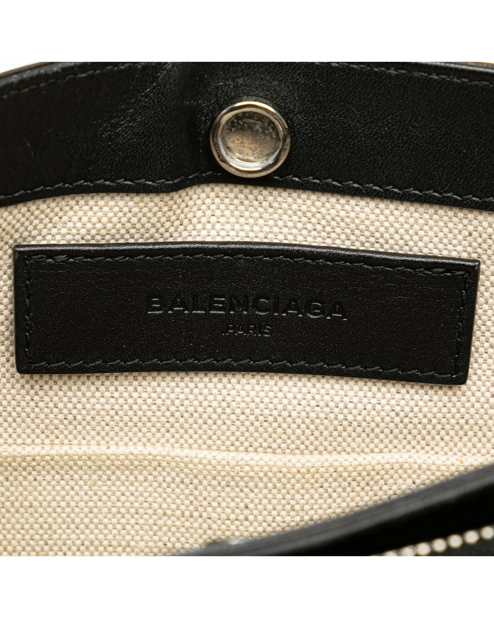 Canvas and Leather Crossbody Bag with Zip Closure