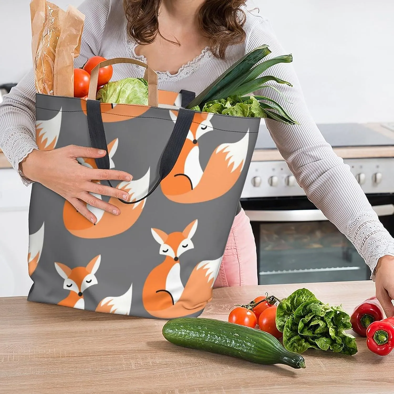 Canvas Tote Bag Large Women Casual Shoulder Bag Handbag Reusable Beach Shopping Grocery Bag For Outdoors