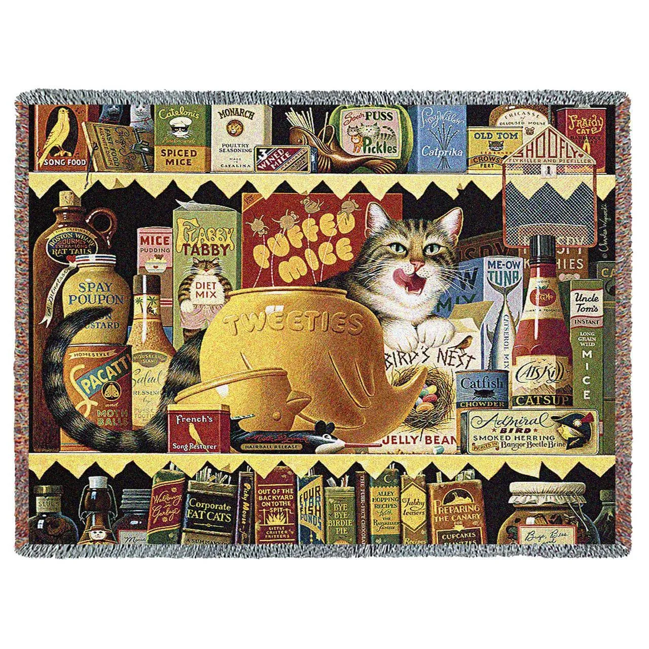Charles Wysocki© Ethel The Gourmet Throw|Pillow Cover|Wall Tapestry|Tote