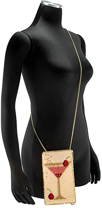 Cosmo Cocktail Beaded Embroidered Phone Bag