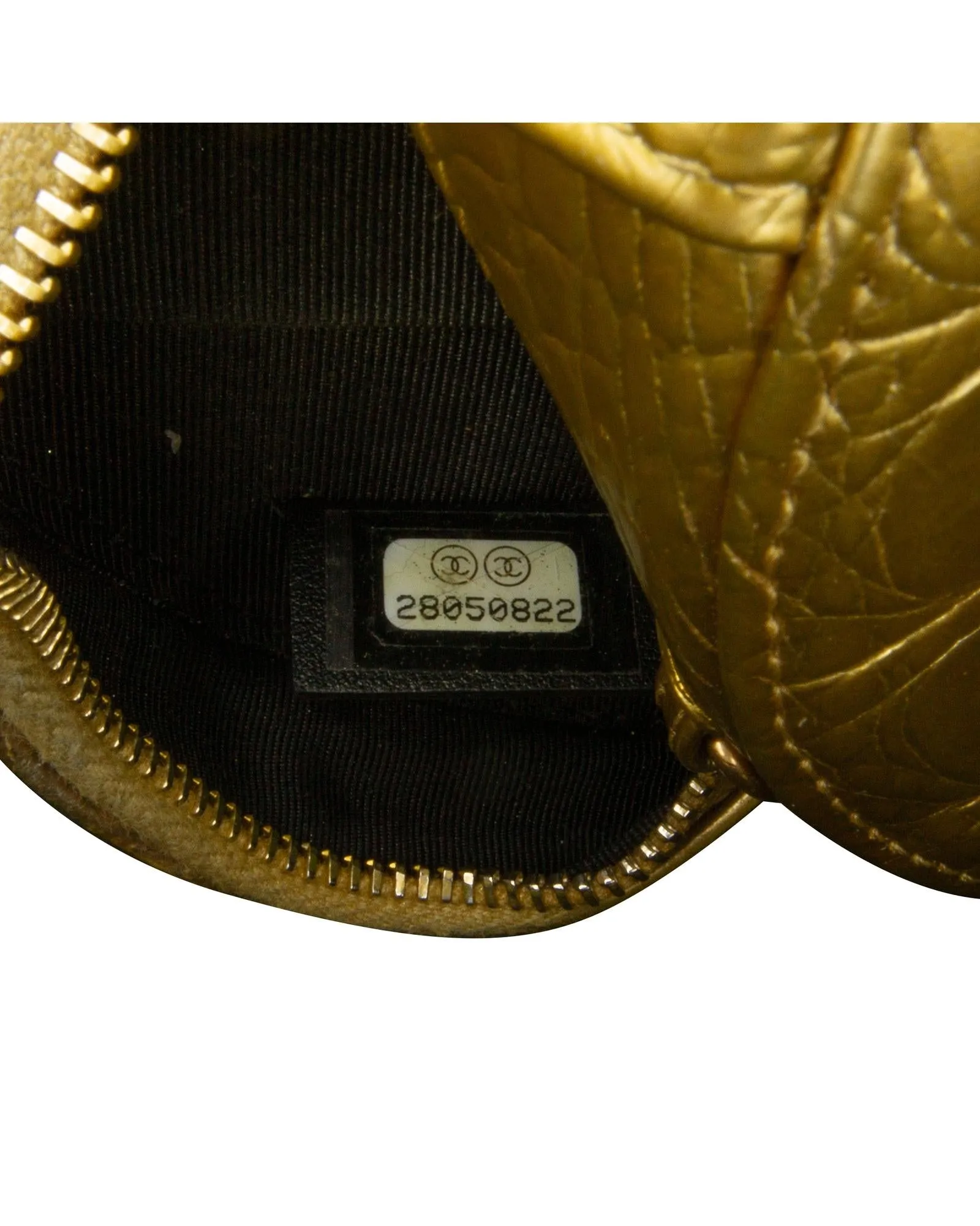 Croc-Embossed Round Crossbody Bag with Woven Chain Strap