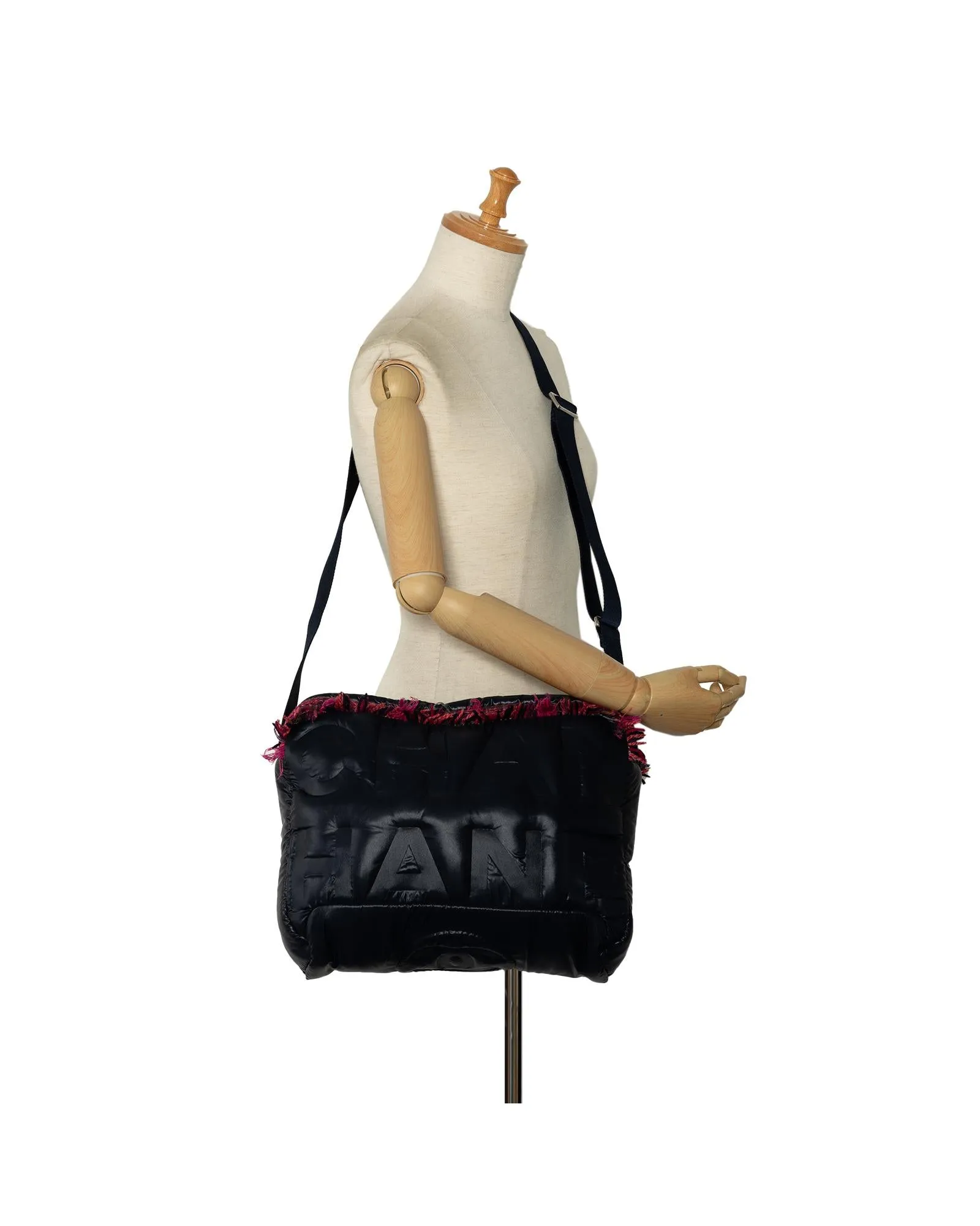 Embossed Nylon Crossbody Bag