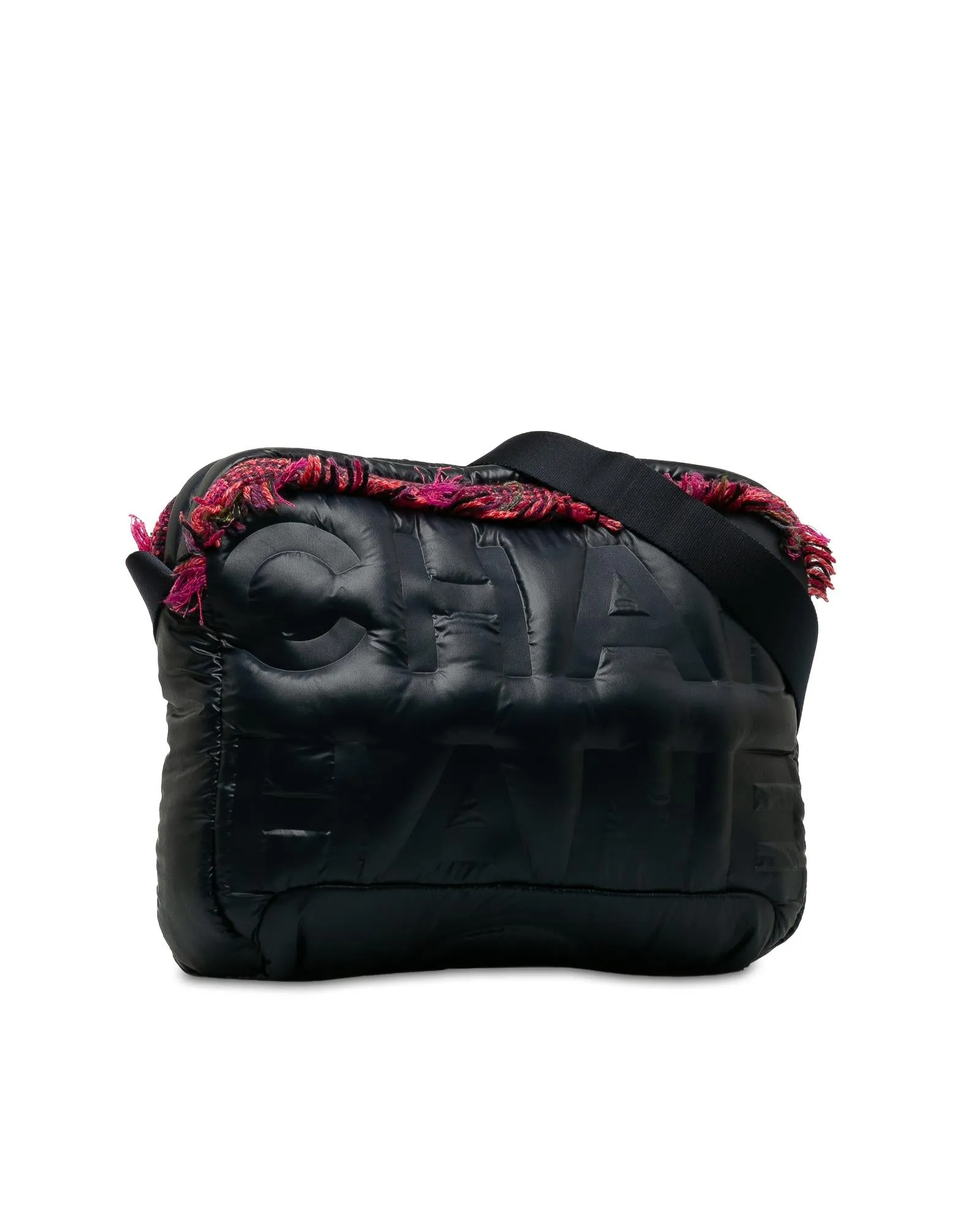 Embossed Nylon Crossbody Bag