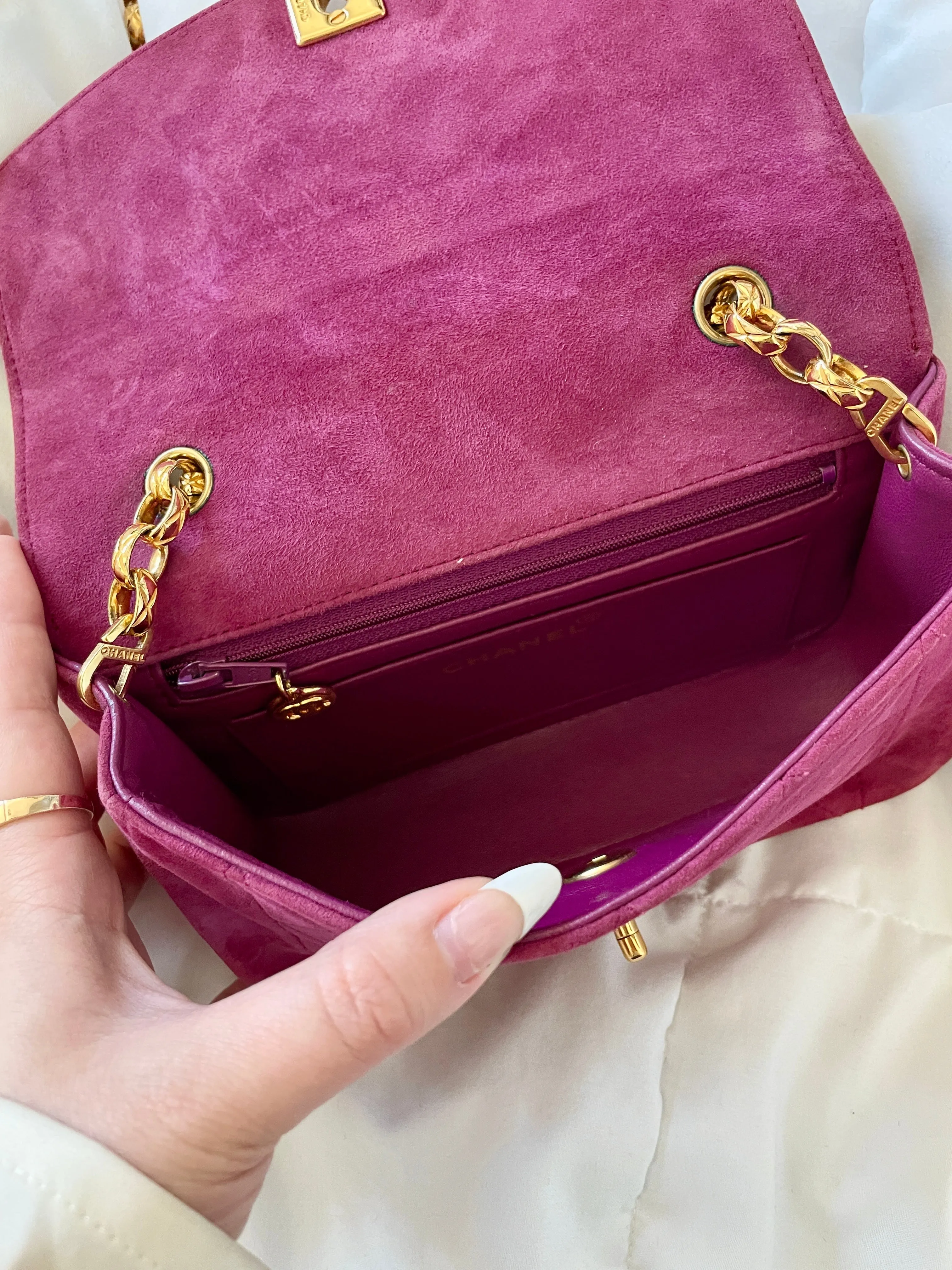 Extremely Rare CL Suede Mini Diana Bag
