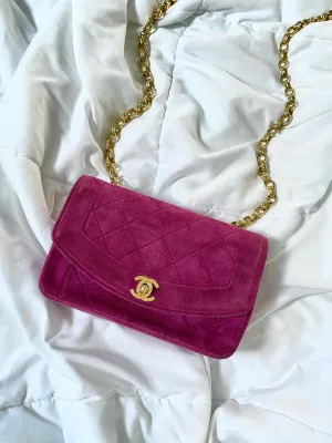Extremely Rare CL Suede Mini Diana Bag