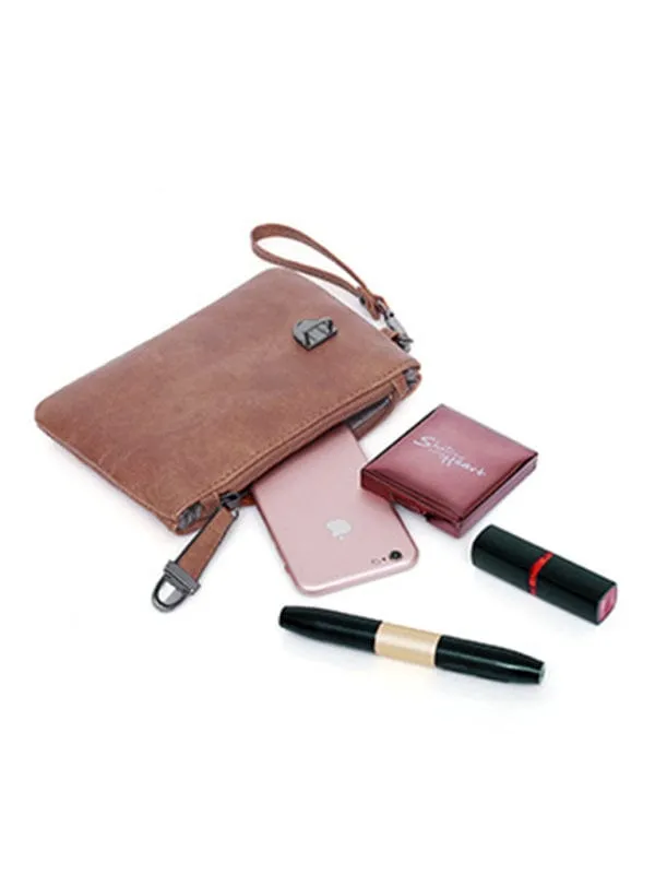 Four-Piece Retro-Style PU Leather Handbag Set
