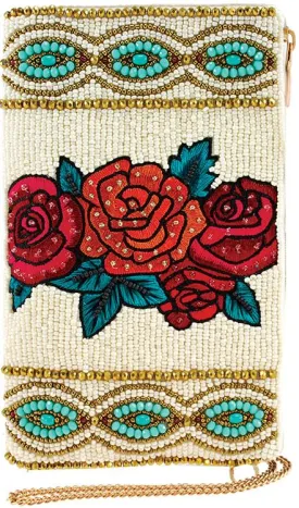 Frida's Flowers Beaded Embroidered Phone Bag