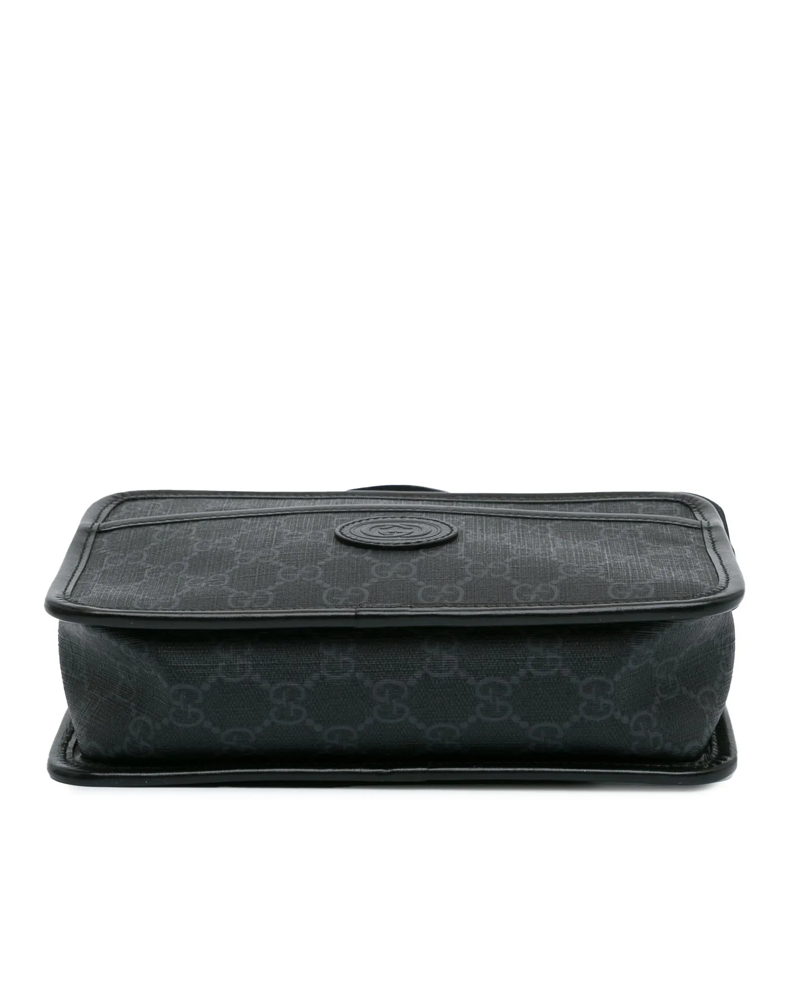 GG Supreme Interlocking GG Crossbody Bag with Leather Trim and Slip Pockets