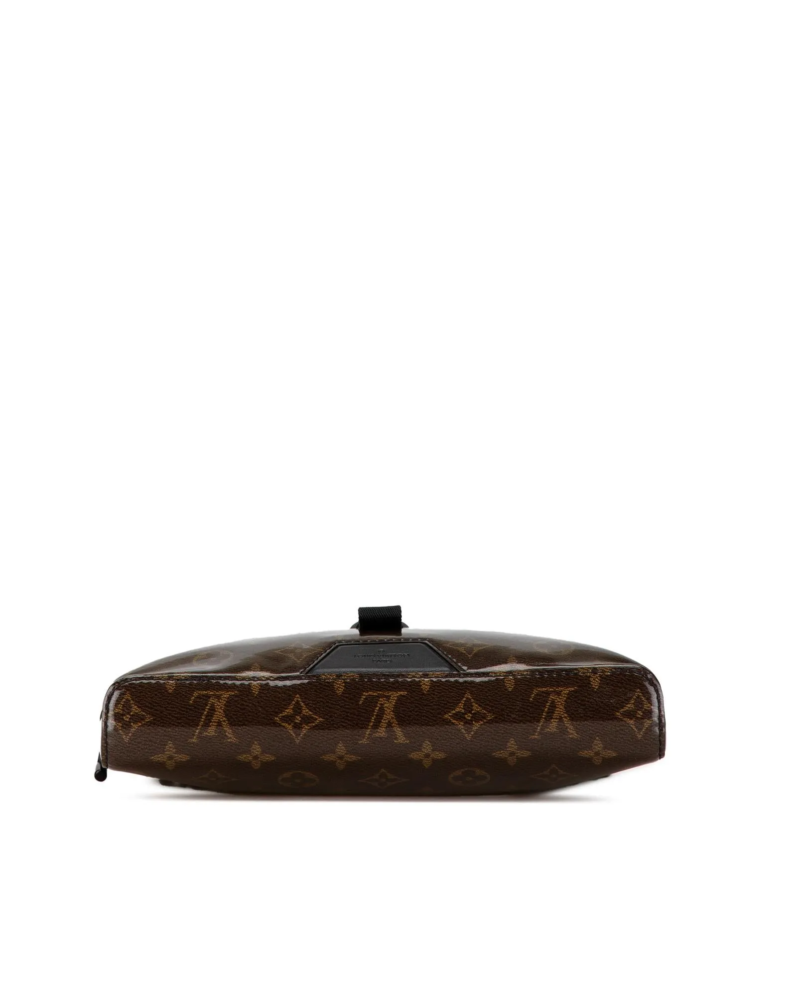 Glazed Monogram Crossbody Bag with Front Zip