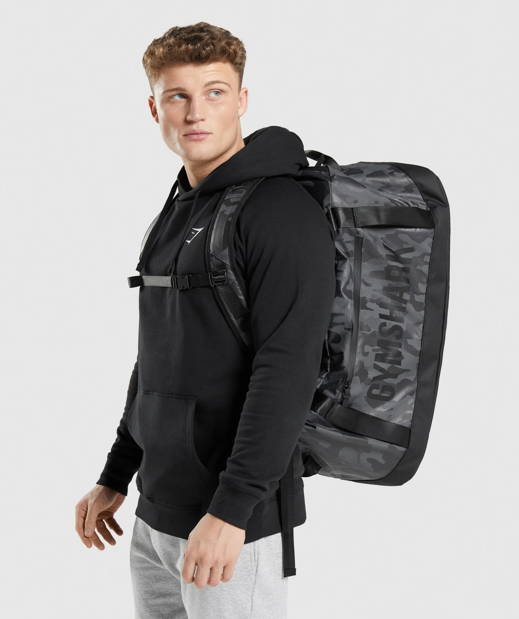 Gymshark X-Series Duffle Bag - Black Print