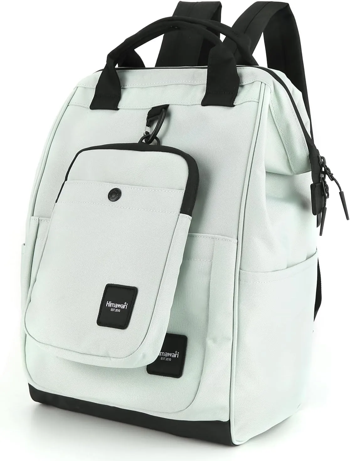 himawari 14.9 inch Women's Laptop Backpack, Large Capacity College Schoolbag, Waterproof Travel Bag for Men & Women-0403-01#Green Bamboo