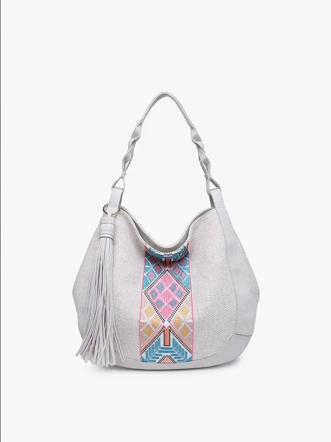 Jen & Co Jaylin Tribal Saddle Bag w/ Large Tassel