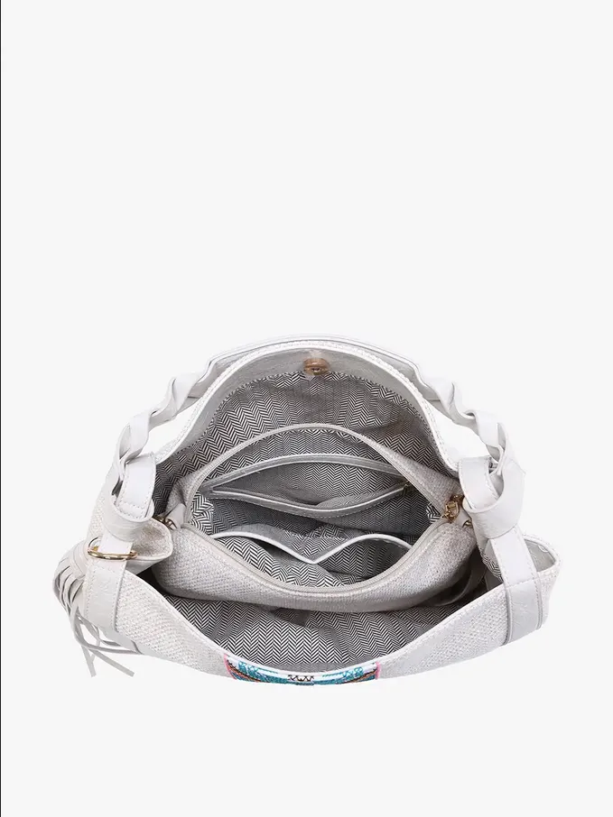 Jen & Co Jaylin Tribal Saddle Bag w/ Large Tassel