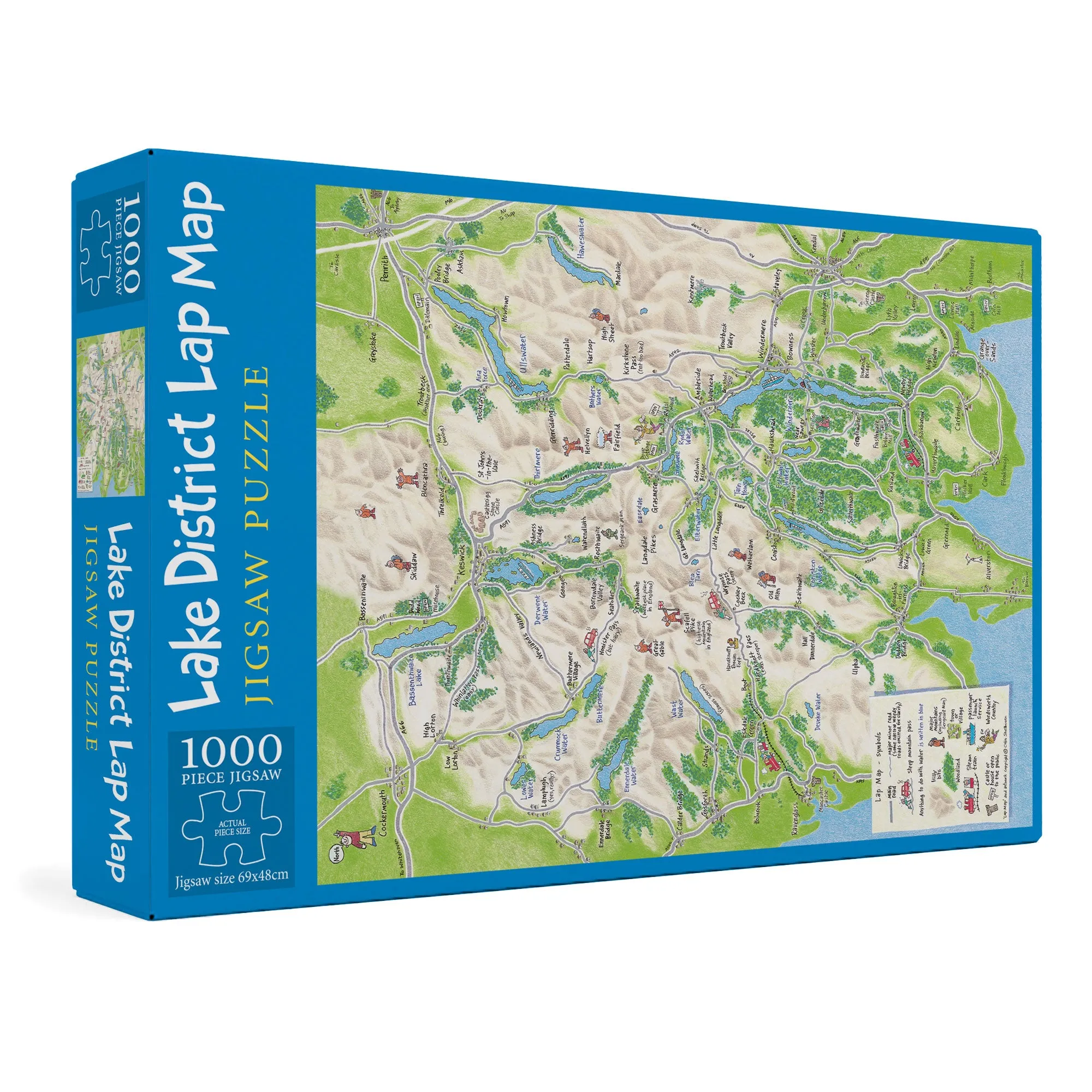 Lake District Lap Map 1,000 Piece Deluxe Jigsaw