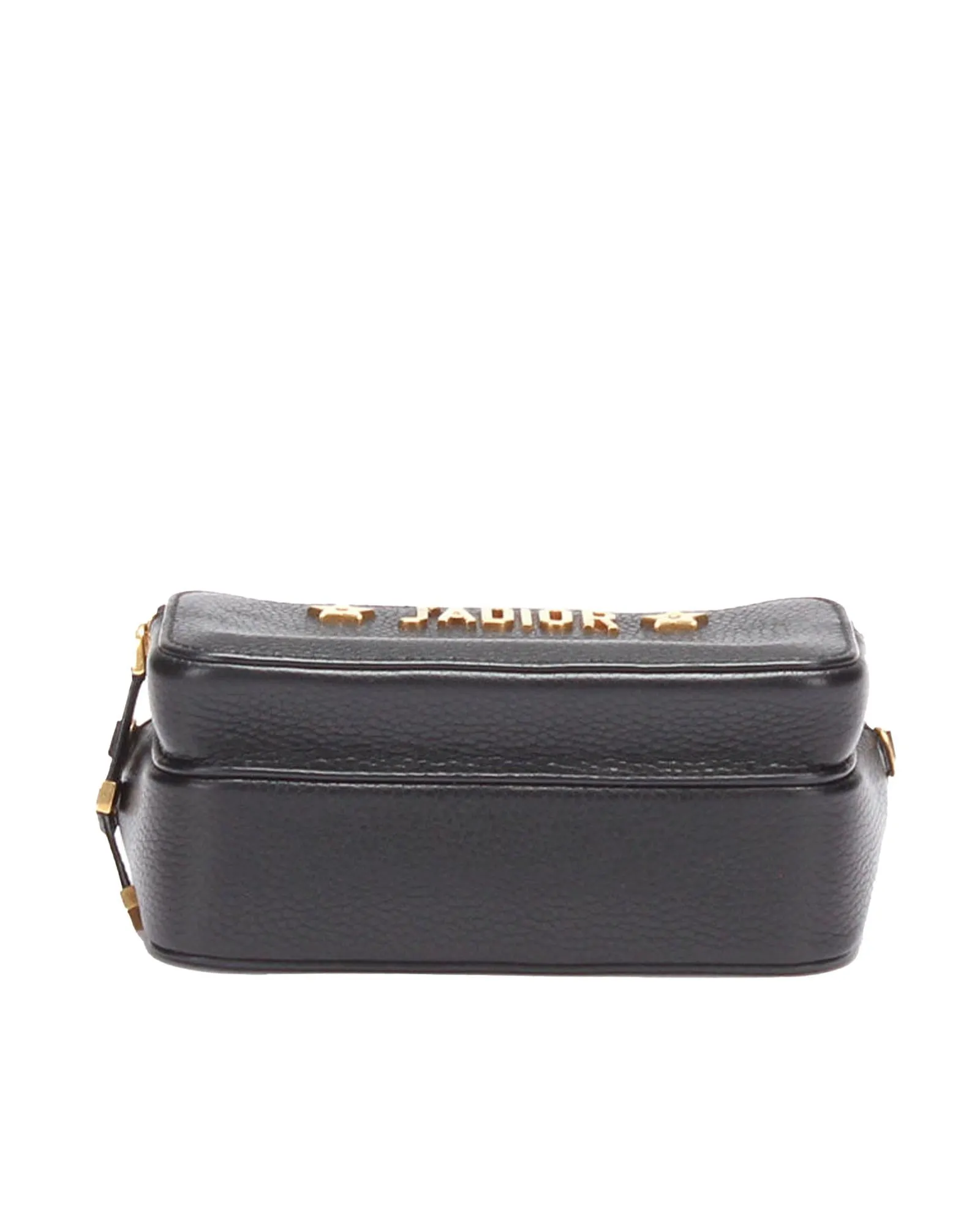 Leather Crossbody Bag with Gold-Tone Chain Strap