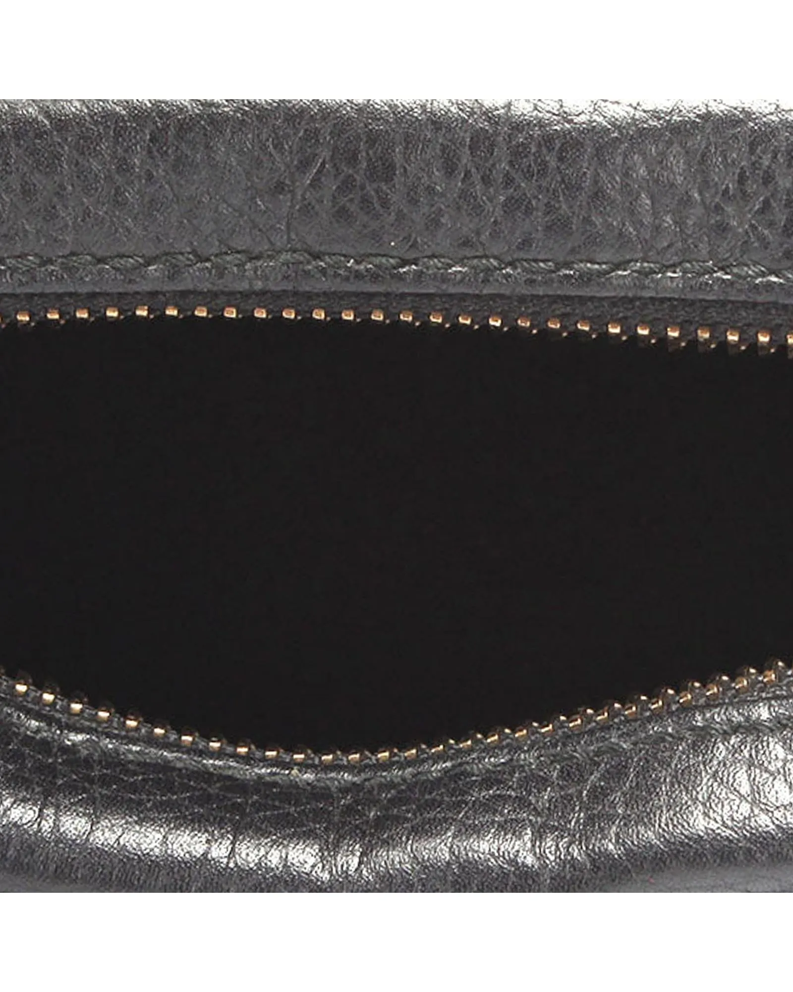 Leather Crossbody Bag with Gold-Tone Chain Strap
