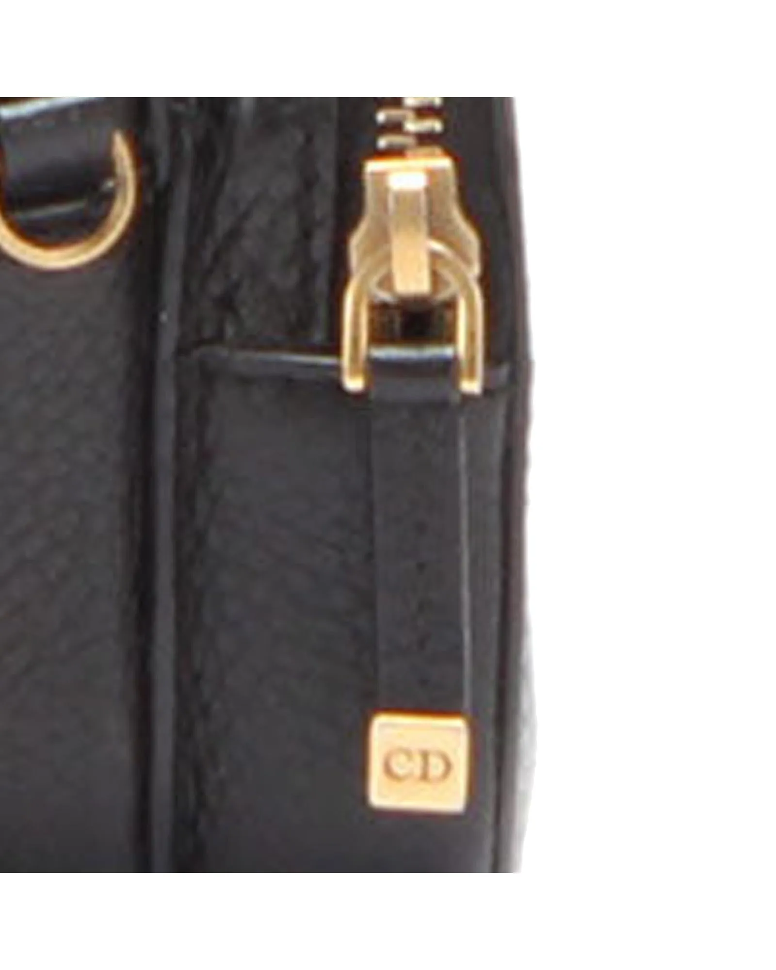 Leather Crossbody Bag with Gold-Tone Chain Strap