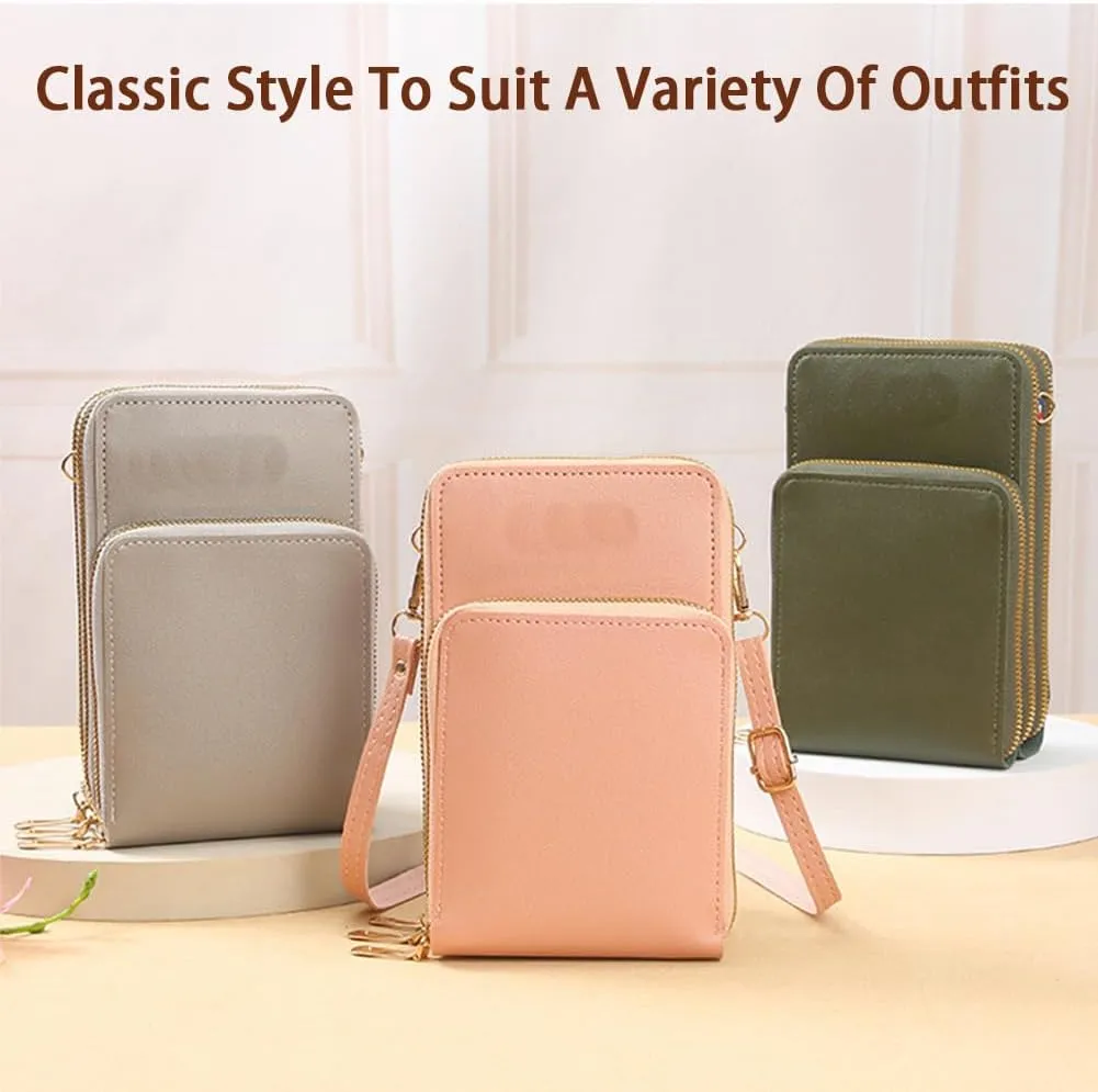 Leather Small Crossbody Bag/Mini Messenger Shoulder Handbag, Crossbody Purses for Women Small Size