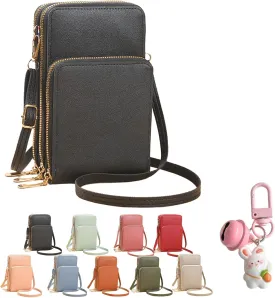 Leather Small Crossbody Bag/Mini Messenger Shoulder Handbag, Crossbody Purses for Women Small Size