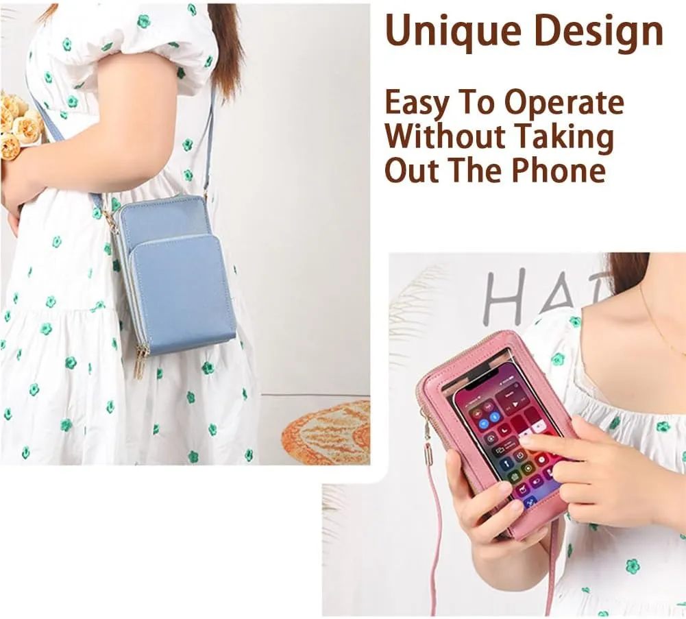 Leather Small Crossbody Bag/Mini Messenger Shoulder Handbag, Crossbody Purses for Women Small Size