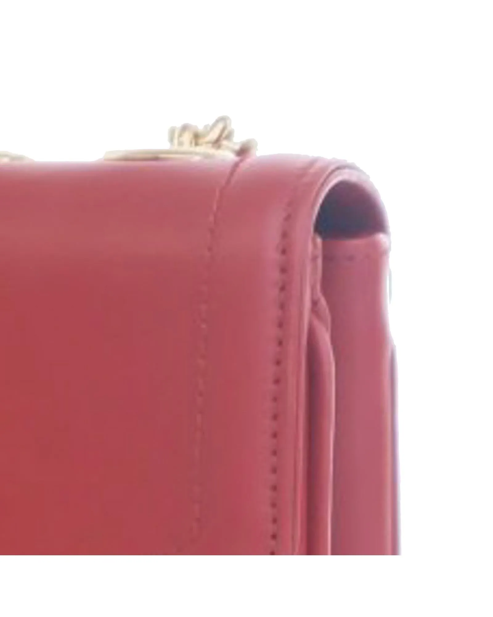 Medium Leather Crossbody Bag with Gold-Tone Chain Strap