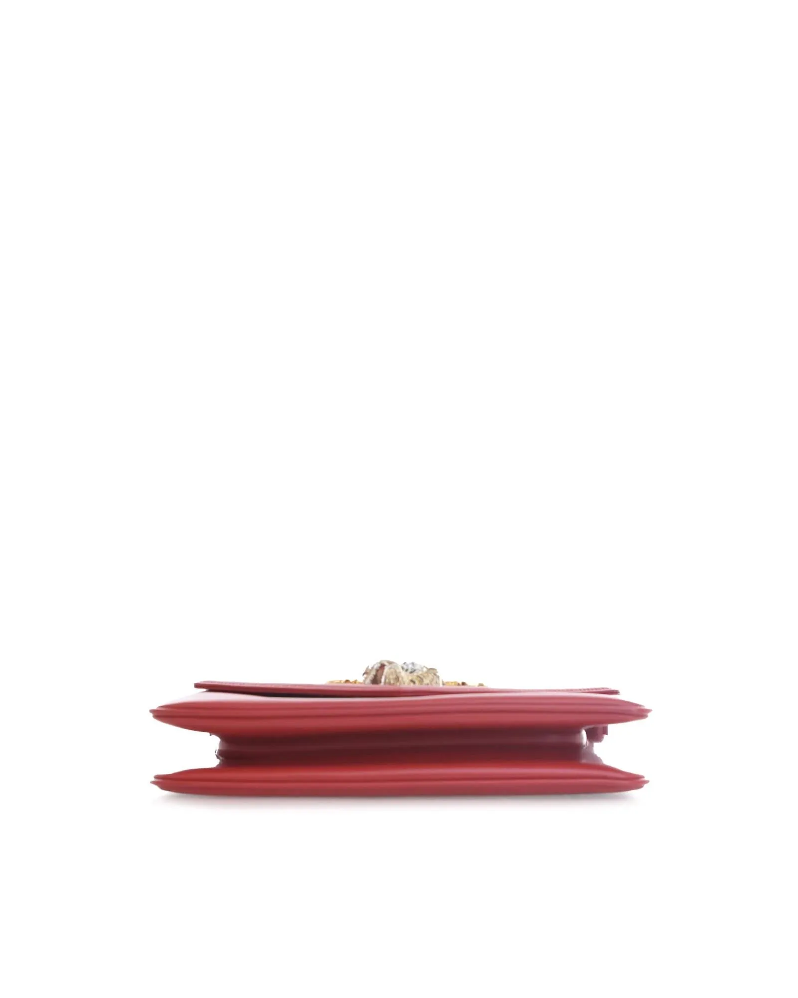 Medium Leather Crossbody Bag with Gold-Tone Chain Strap