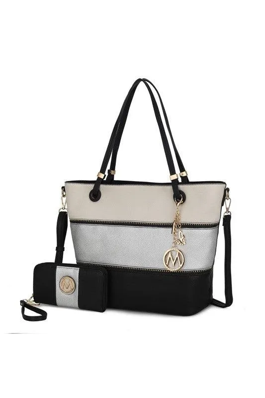 Mia K Vallie Color Block Tote bag