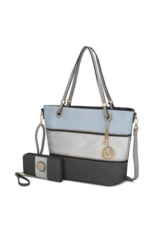 Mia K Vallie Color Block Tote bag