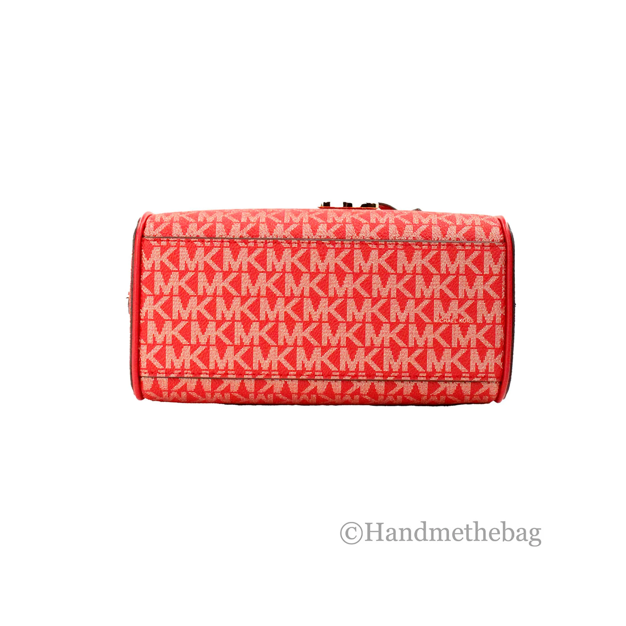Michael Kors Travel XS Bright Red PVC Duffle Crossbody Bag
