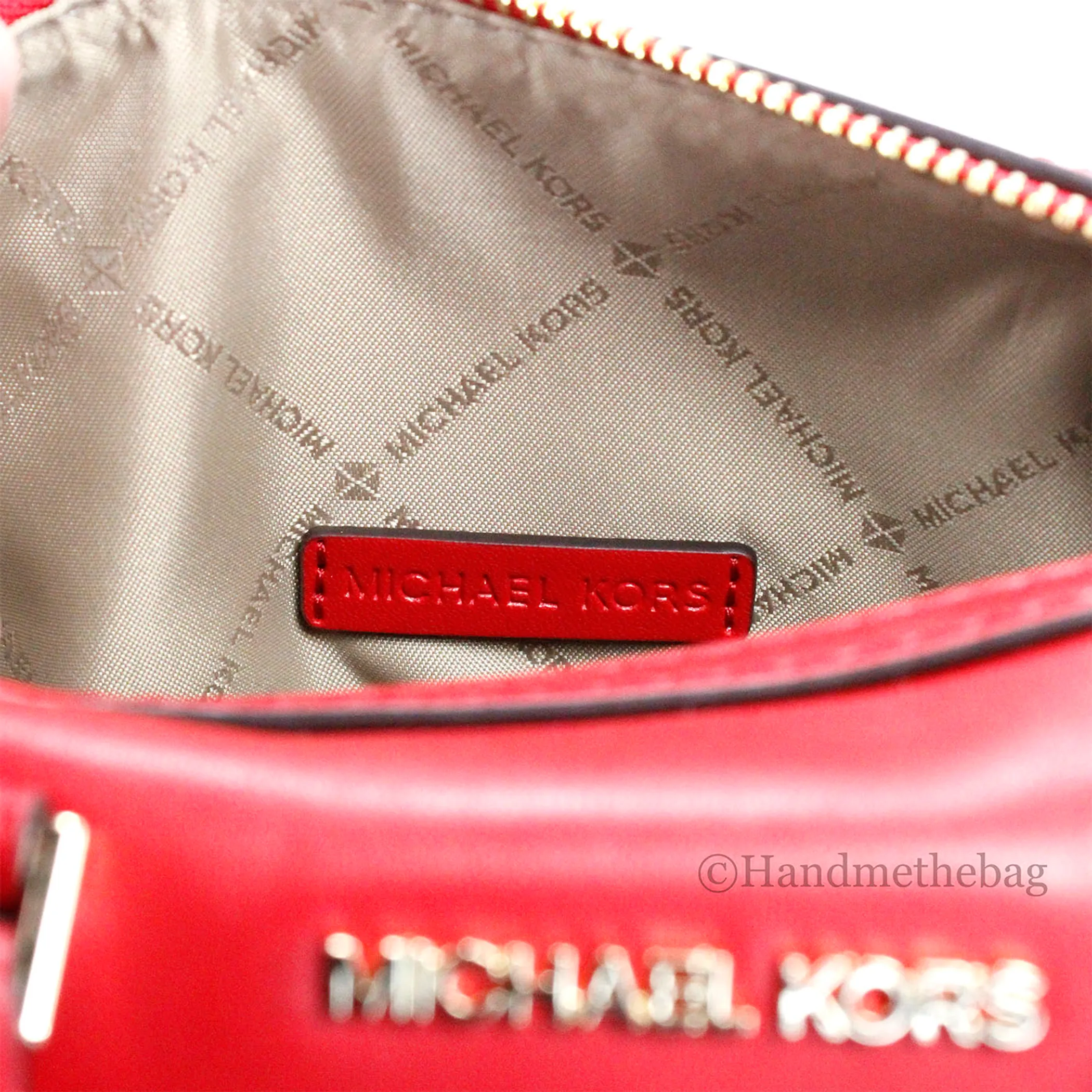 Michael Kors Travel XS Bright Red PVC Duffle Crossbody Bag