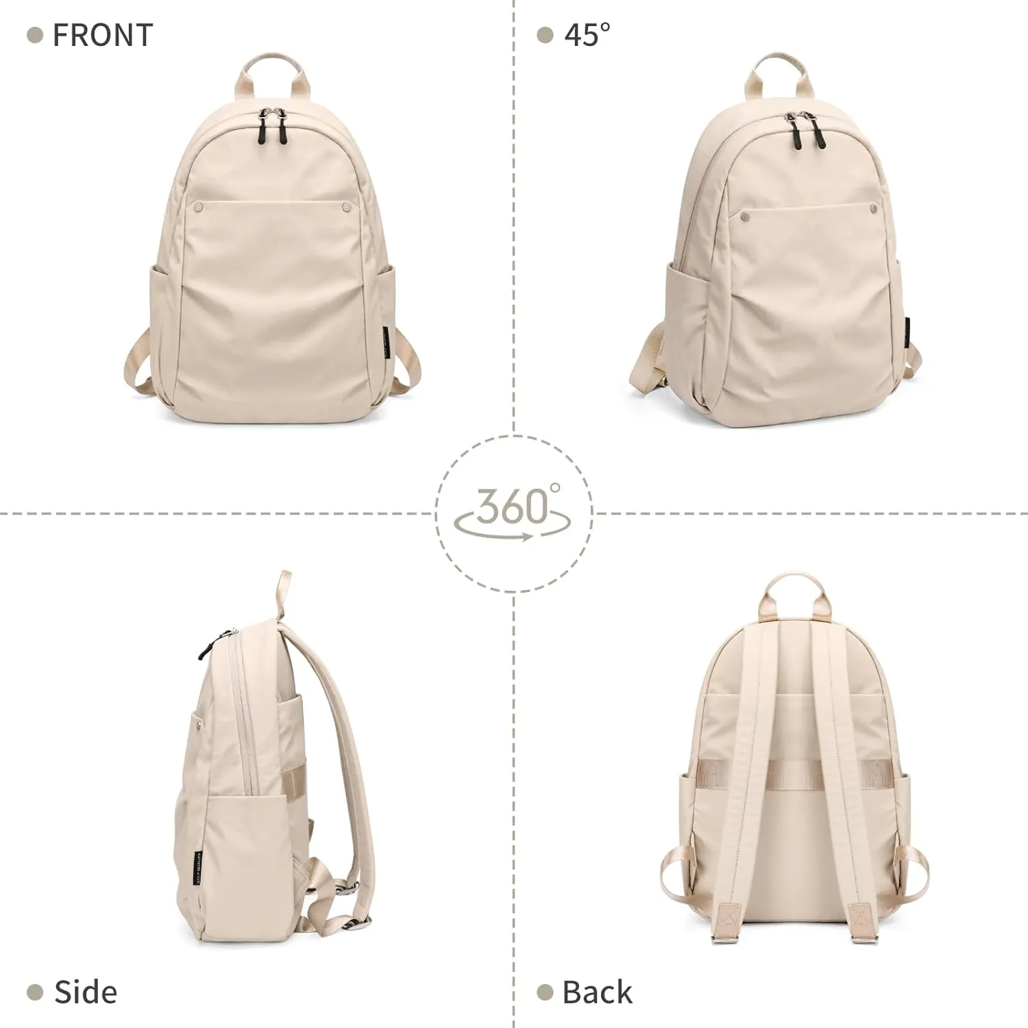 Mini Backpack for Women Fashion Small Backpack Purse Lightweight Daypack for Work Trave Daily,Apricot
