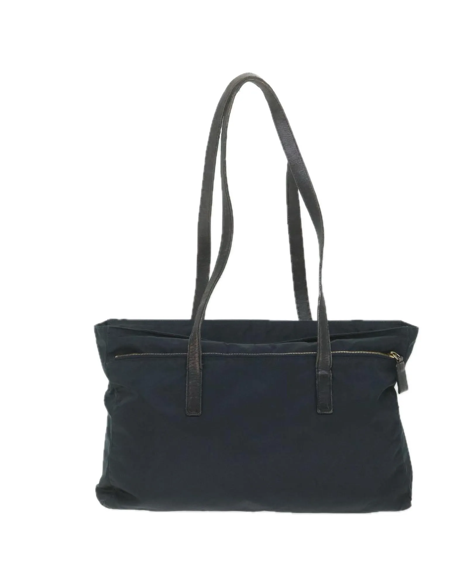 Navy Nylon Tote Bag with Scratches and Rubbing