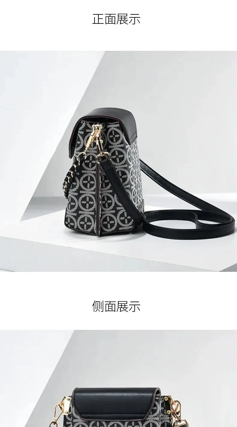 New Printed Women's Flip Phone Bags Fashion Internet Celebrity Lady Shoulder Crossbody Bags Lady Purse Shopping Small Square Bag