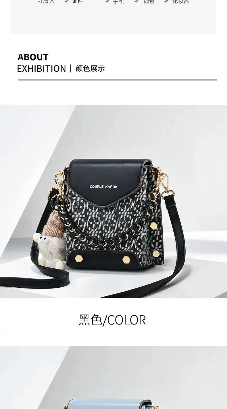 New Printed Women's Flip Phone Bags Fashion Internet Celebrity Lady Shoulder Crossbody Bags Lady Purse Shopping Small Square Bag