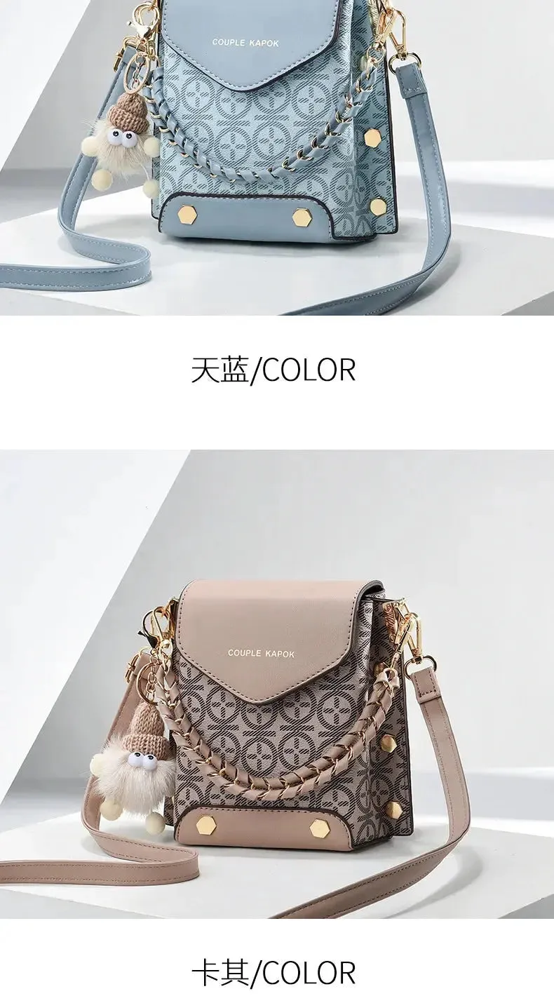 New Printed Women's Flip Phone Bags Fashion Internet Celebrity Lady Shoulder Crossbody Bags Lady Purse Shopping Small Square Bag